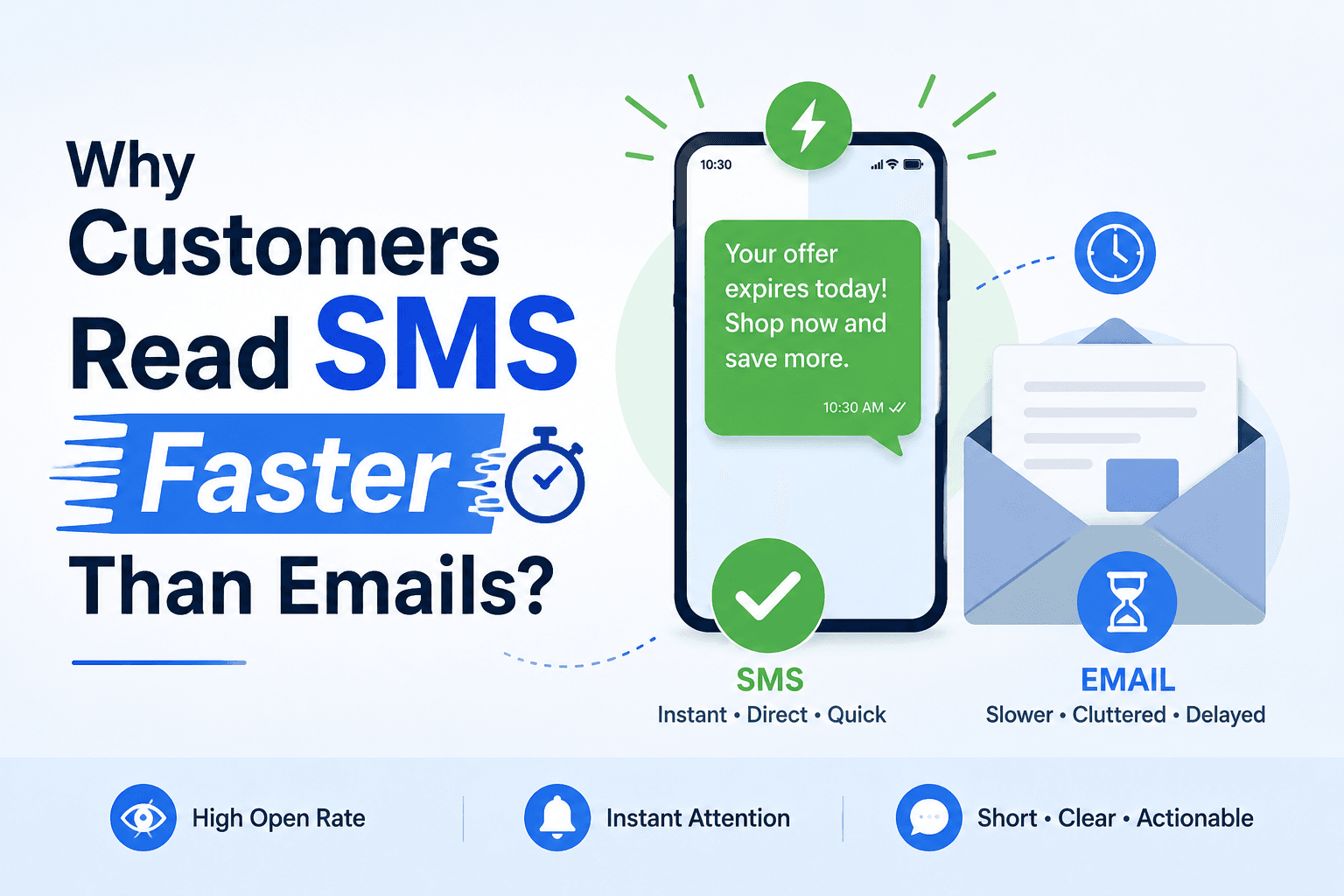 Why Customers Read SMS Faster Than Emails?