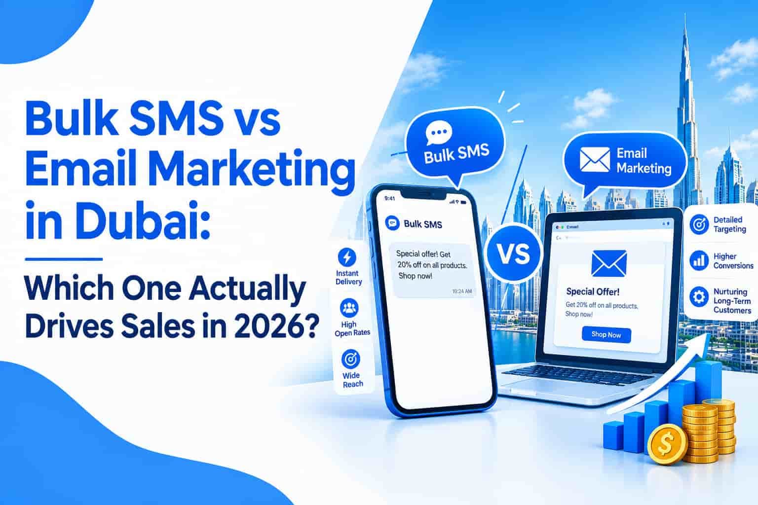 Bulk SMS vs Email Marketing in Dubai: Which One Actually Drives Sales in 2026?