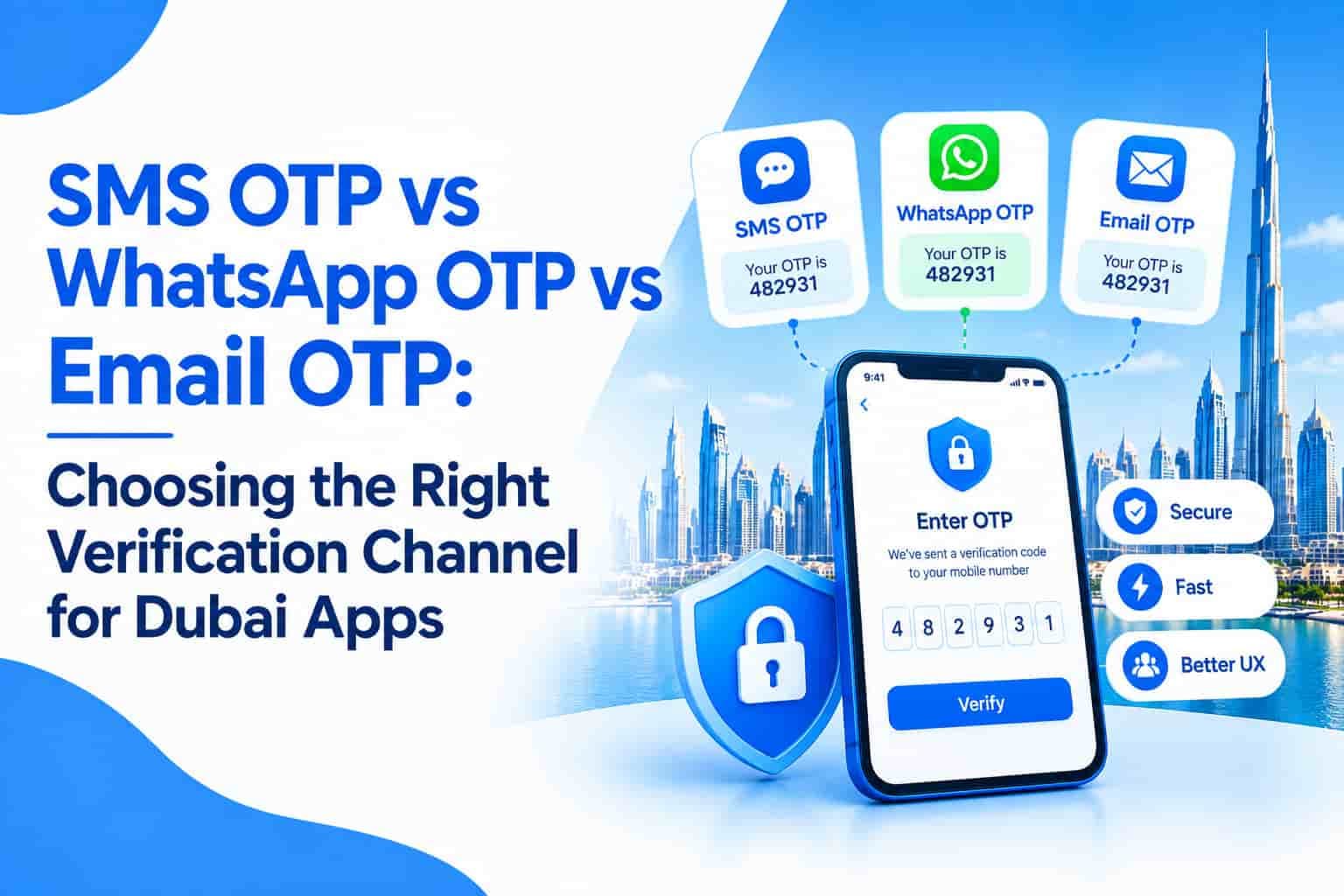 SMS OTP vs WhatsApp OTP vs Email OTP: Choosing the Right Verification Channel for Dubai Apps