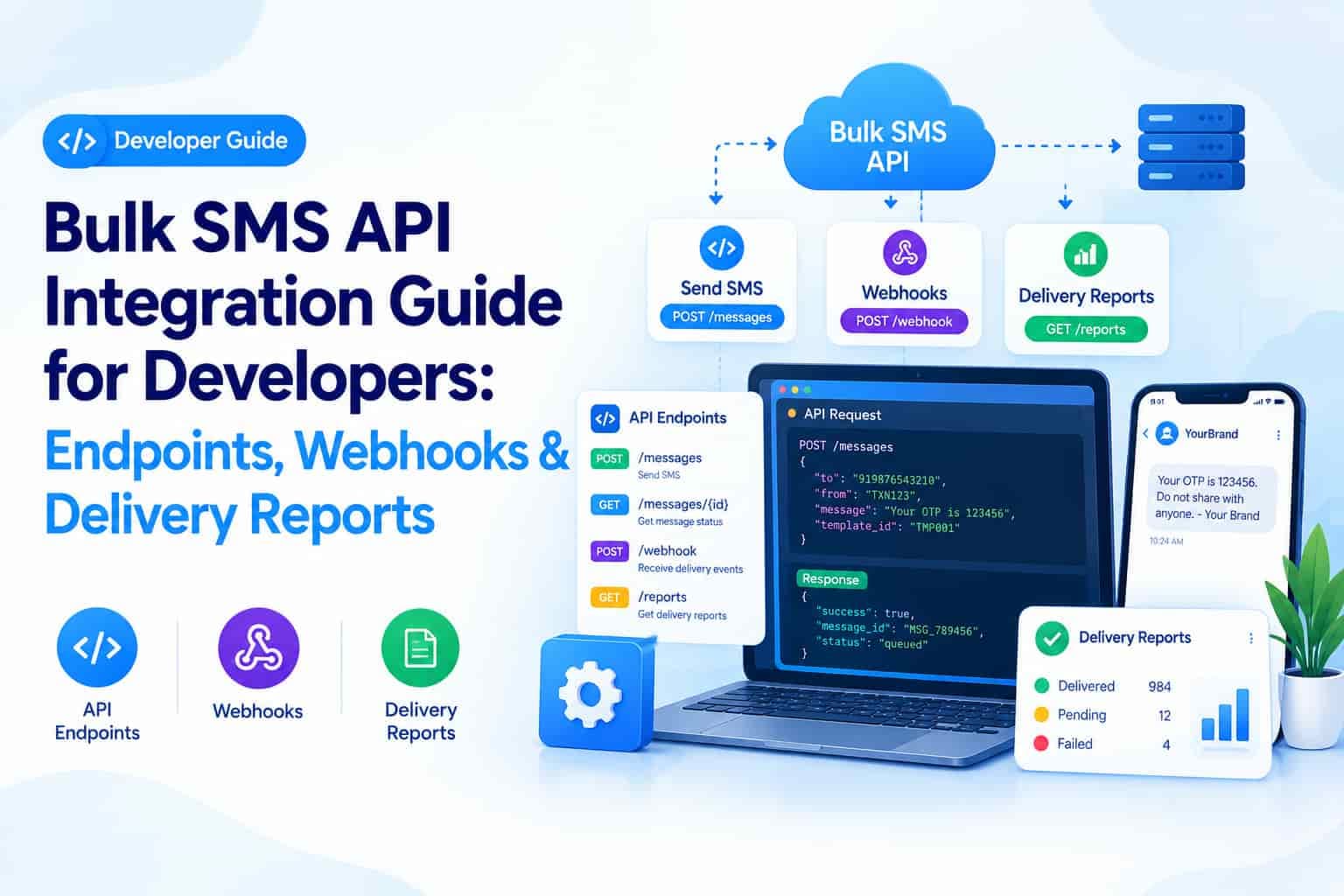 Bulk SMS API Integration Guide for Developers: Endpoints, Webhooks & Delivery Reports