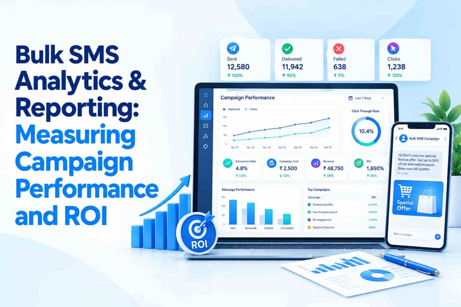 Bulk SMS Analytics & Reporting: Measuring Campaign Performance and ROI