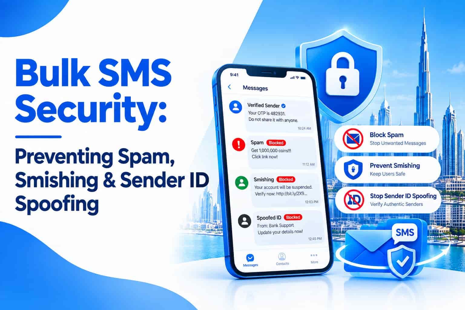 Bulk SMS Security: Preventing Spam, Smishing & Sender ID Spoofing