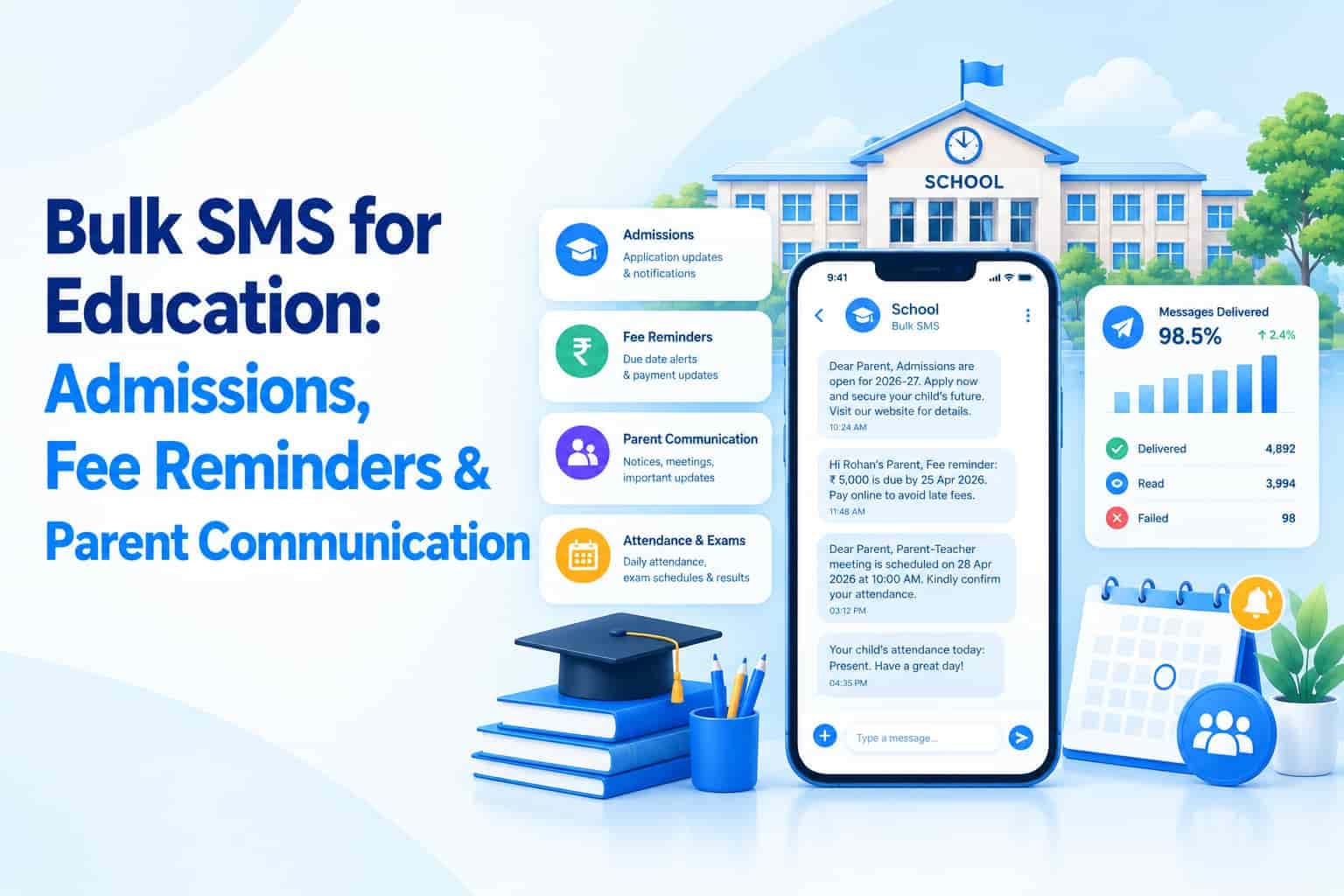 Bulk SMS for Education: Admissions, Fee Reminders & Parent Communication