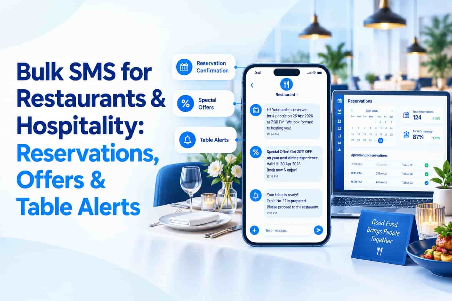 Bulk SMS for Restaurants & Hospitality: Reservations, Offers & Table Alerts