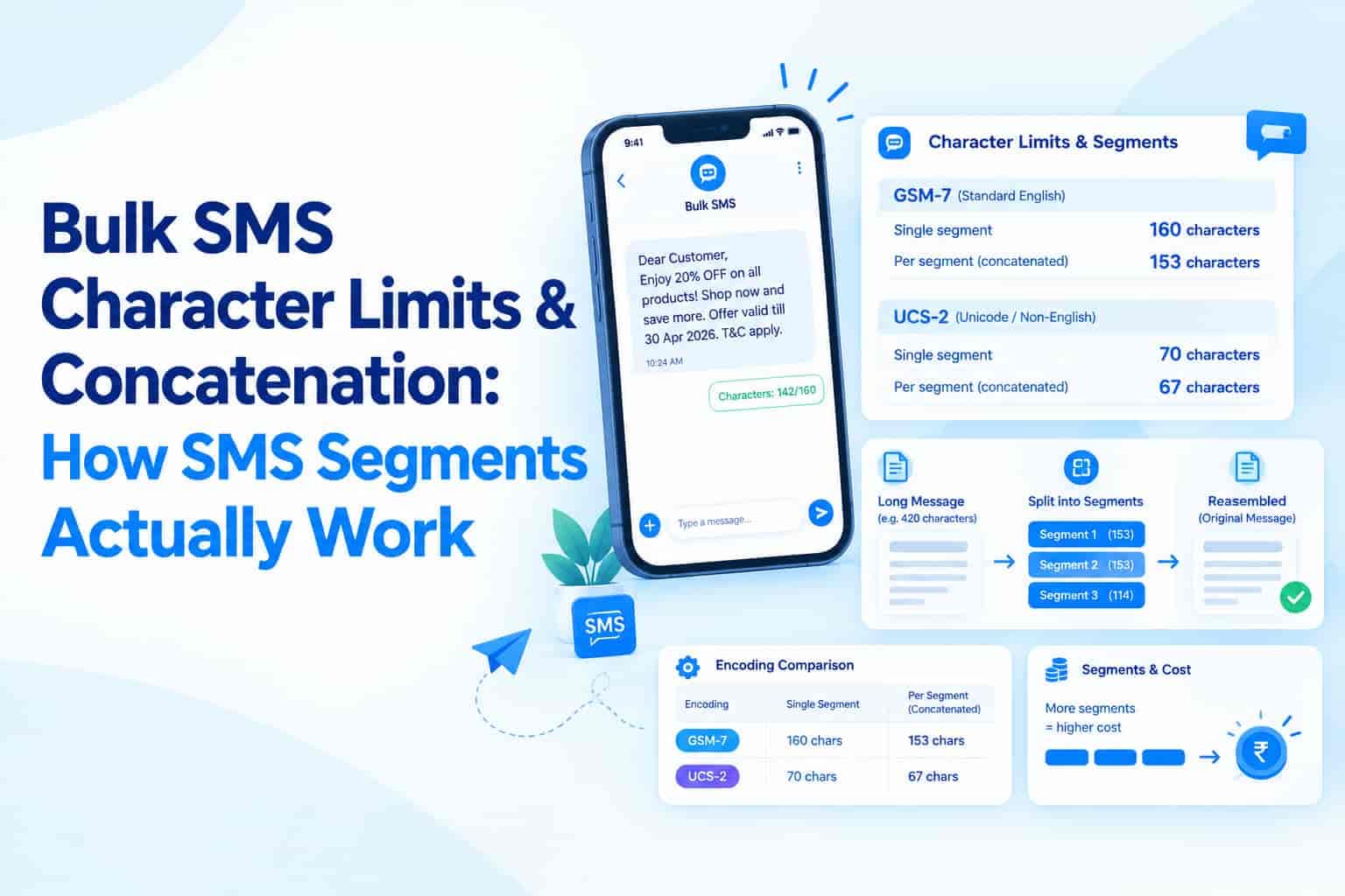 Bulk SMS Character Limits & Concatenation: How SMS Segments Actually Work