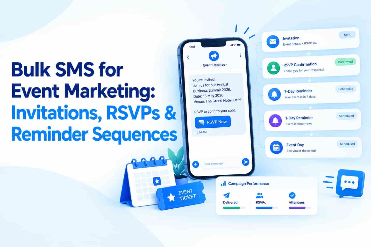 Bulk SMS for Event Marketing: Invitations, RSVPs & Reminder Sequences