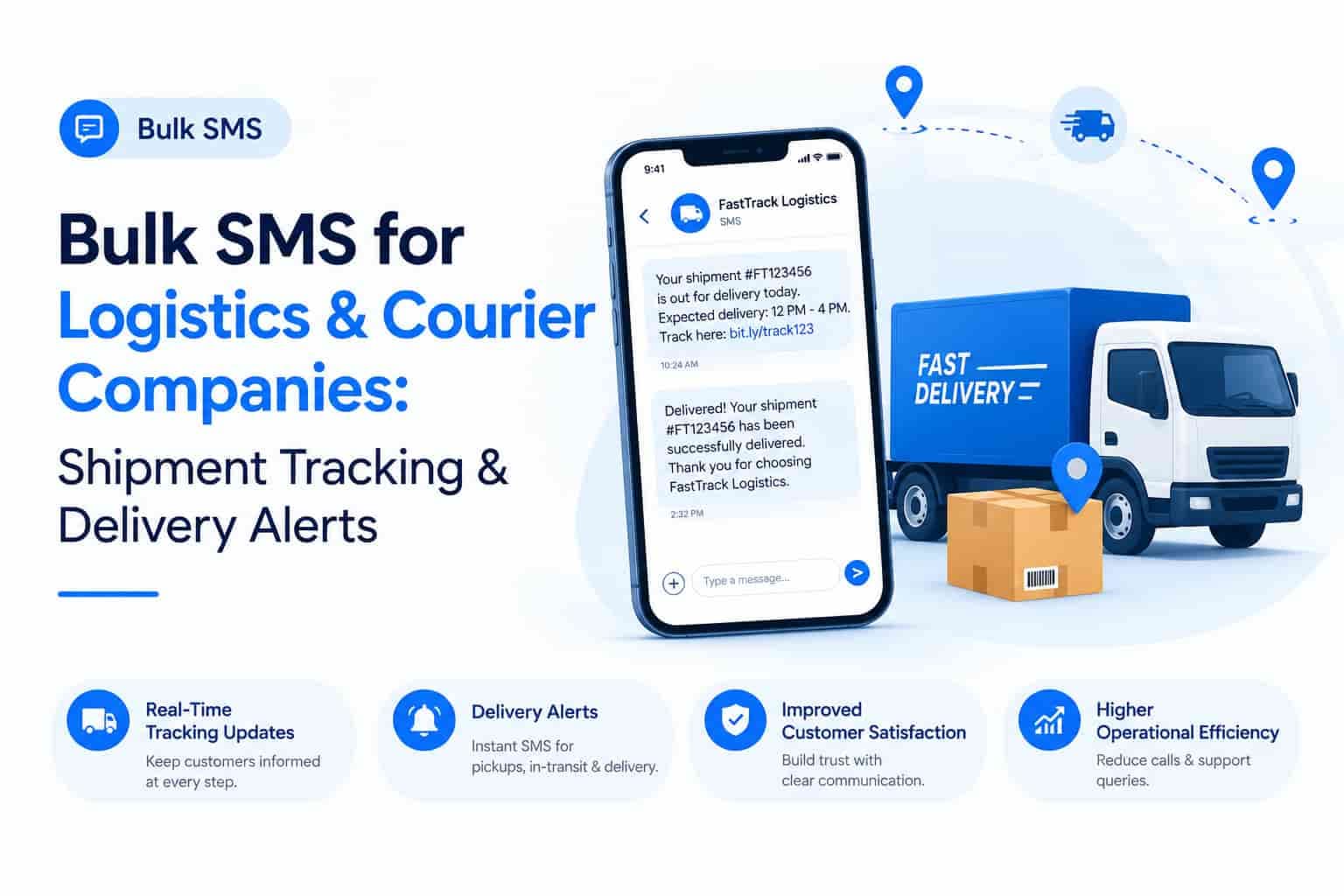 Bulk SMS for Logistics & Courier Companies: Shipment Tracking & Delivery Alerts