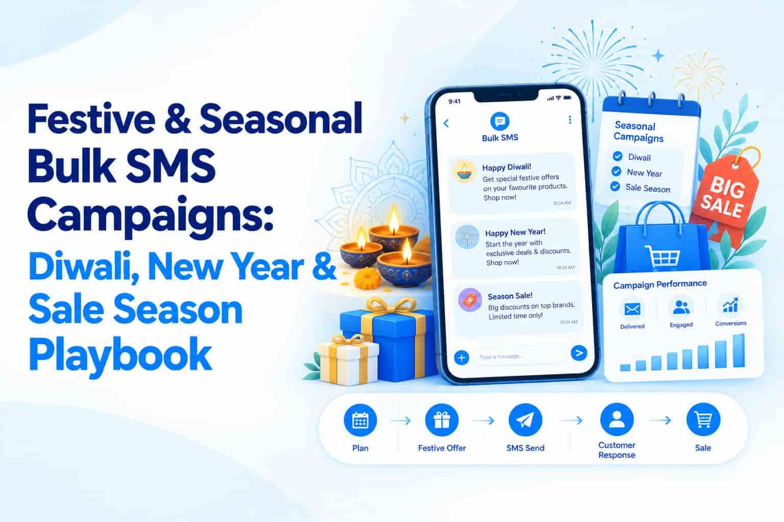 Festive & Seasonal Bulk SMS Campaigns: Diwali, New Year & Sale Season Playbook