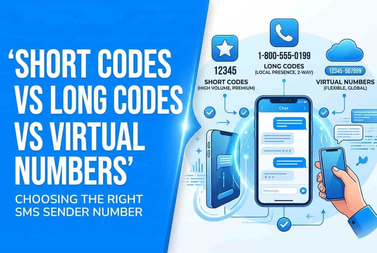 Short Codes vs Long Codes vs Virtual Numbers: Choosing the Right SMS Sender Number