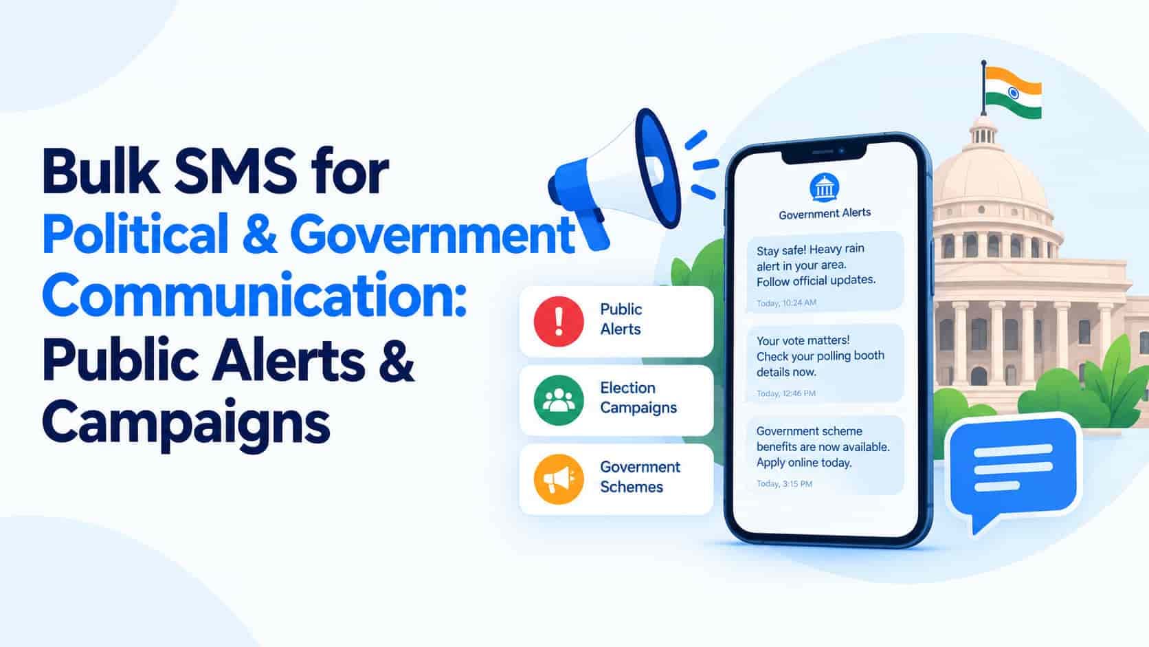 Bulk SMS for Political & Government Communication: Public Alerts & Campaigns