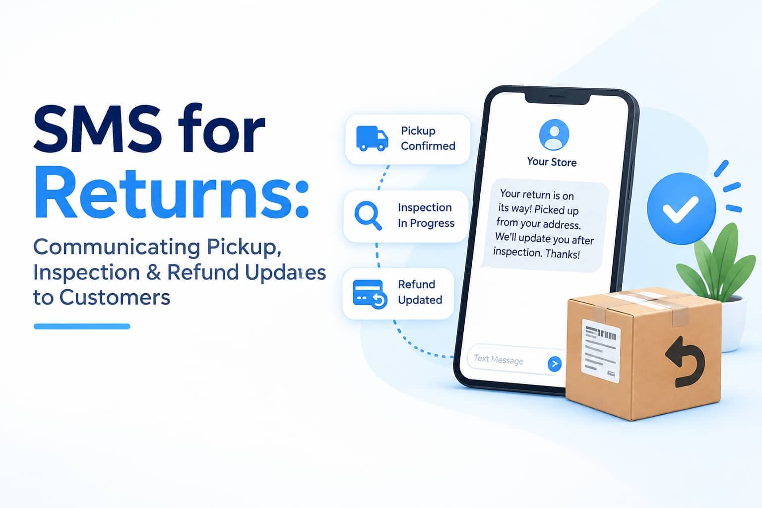 SMS for Returns: Communicating Pickup, Inspection & Refund Updates to Customers