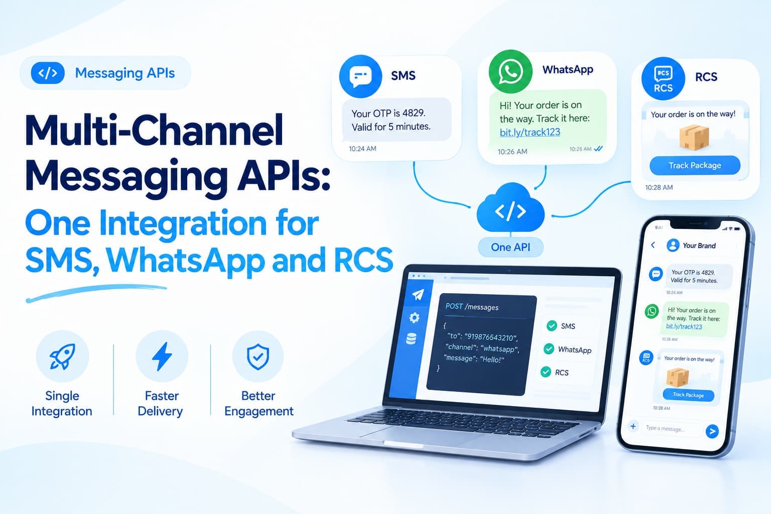 Multi-Channel Messaging APIs: One Integration for SMS, WhatsApp and RCS