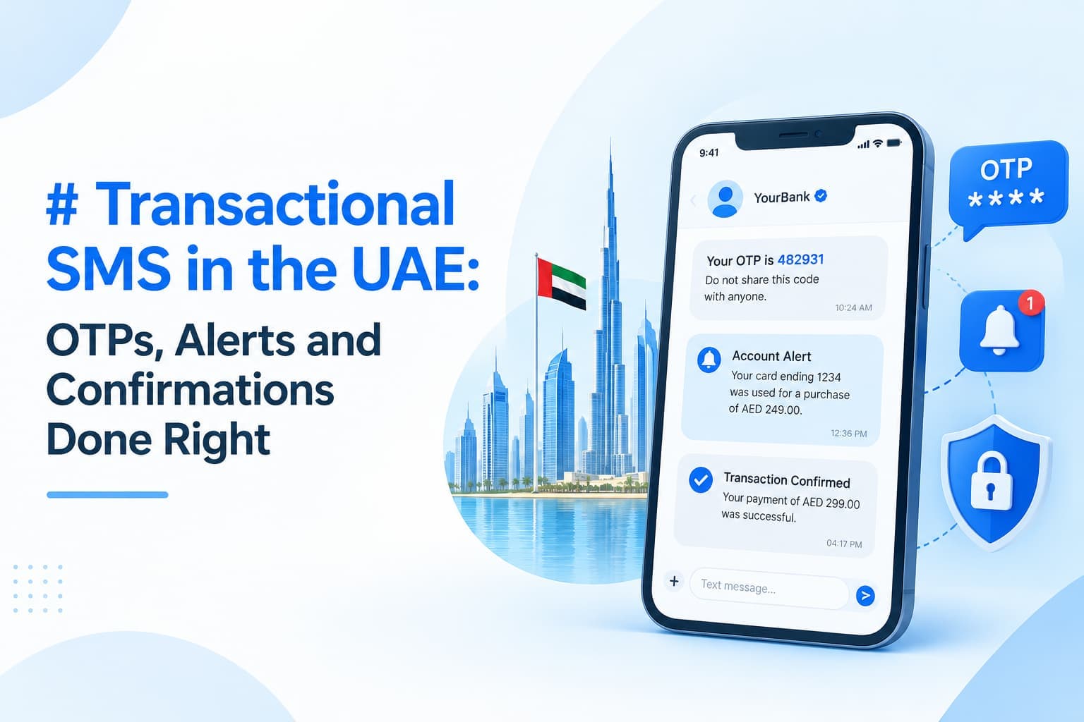 Transactional SMS in the UAE: OTPs, Alerts and Confirmations Done Right